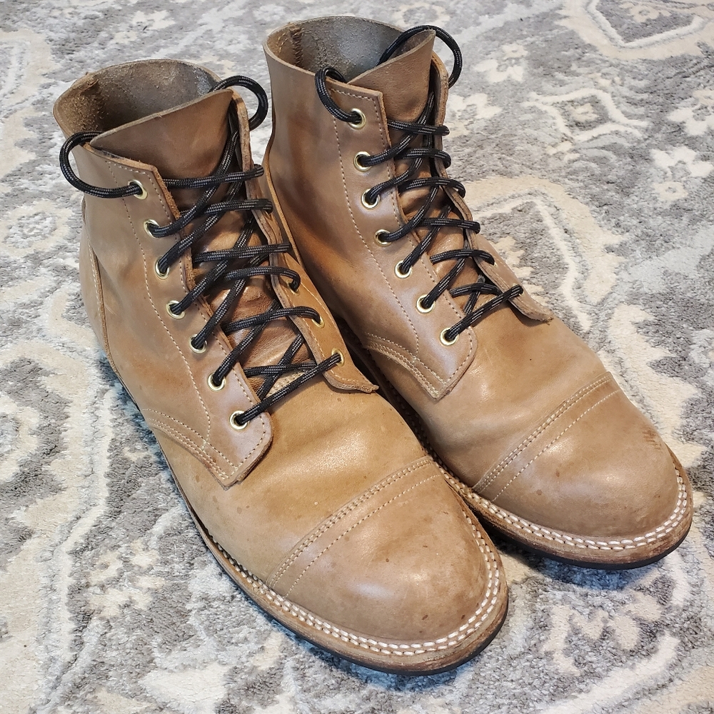 Mens Truman Boots in Natural Leather